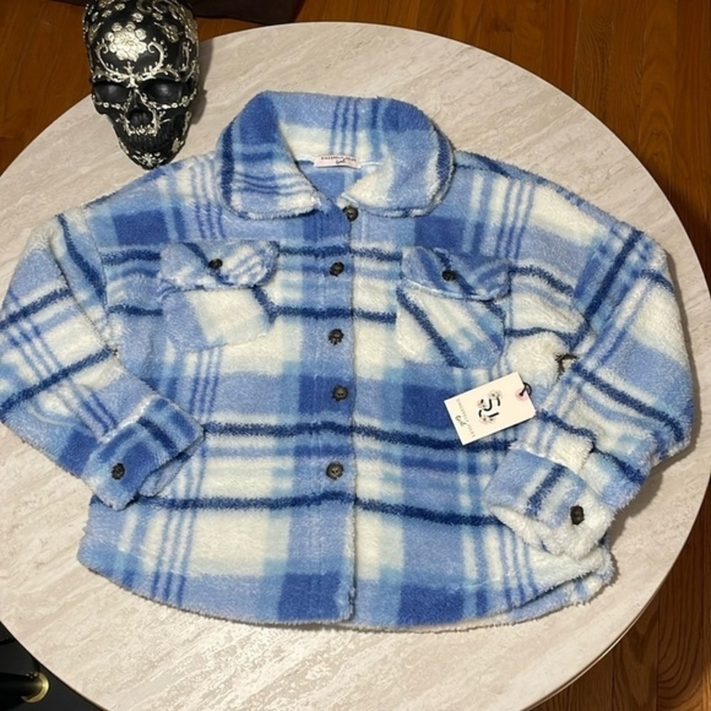 NWT Sincerely Jules Little Girl Soft Teddy Blazer Jacket *7/8
